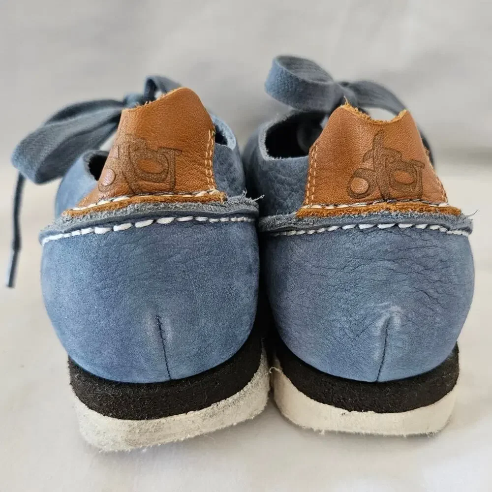 OTBT Blue Leather Cutout Khora Sneaker 7M Casual Leightweight Minimalist Basic